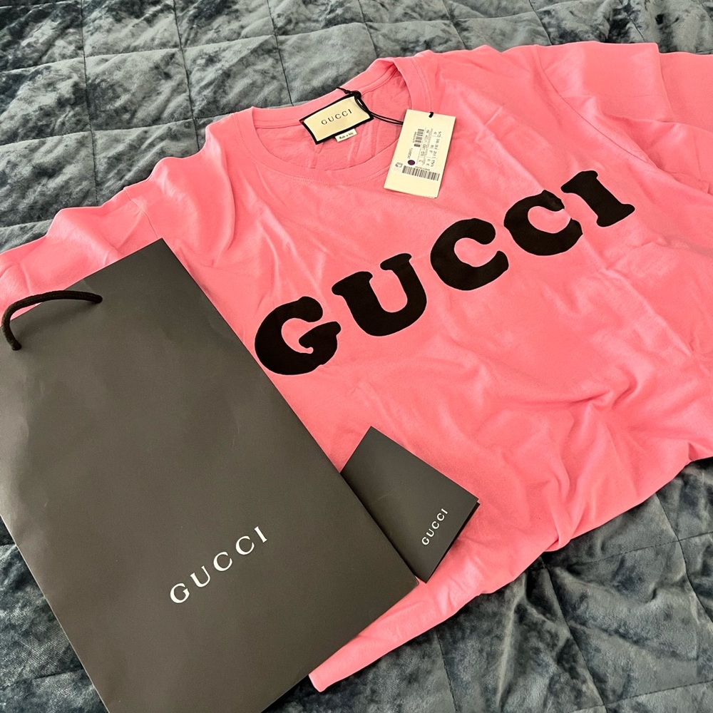 Pink GUCCI T-shirt new with tags